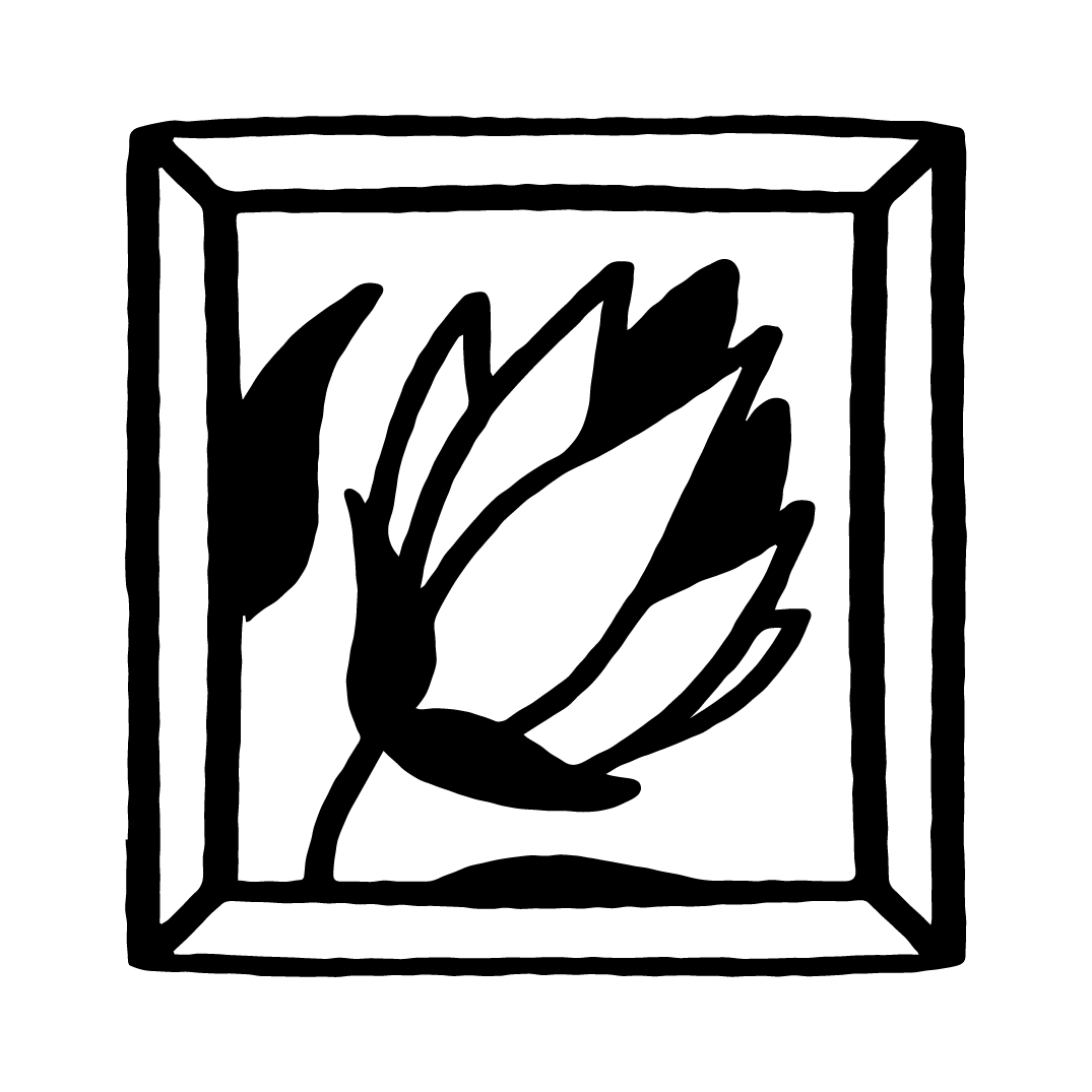 A black and white picture of a flower in a frame